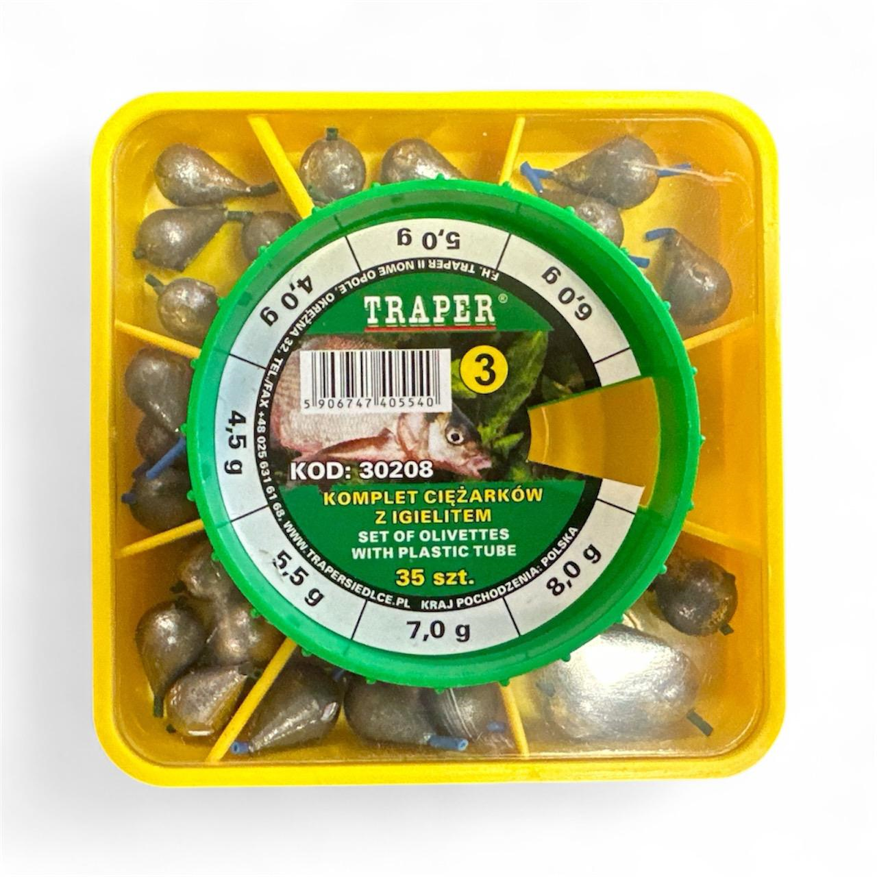 Tinakomplekt TRAPER nr.3 libisevad 4-8g 35tk 30208