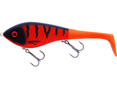 Vobler WESTIN Swim Tail 12cm 68g sinking FIRE 1 BODY 2 TAILS P230-540-226