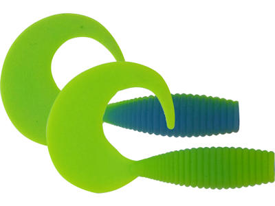 Võdik KINETIC Curlypup 5,1cm 2g BABY Blue/Chartreuse 10tk küüslauk E254-633-222