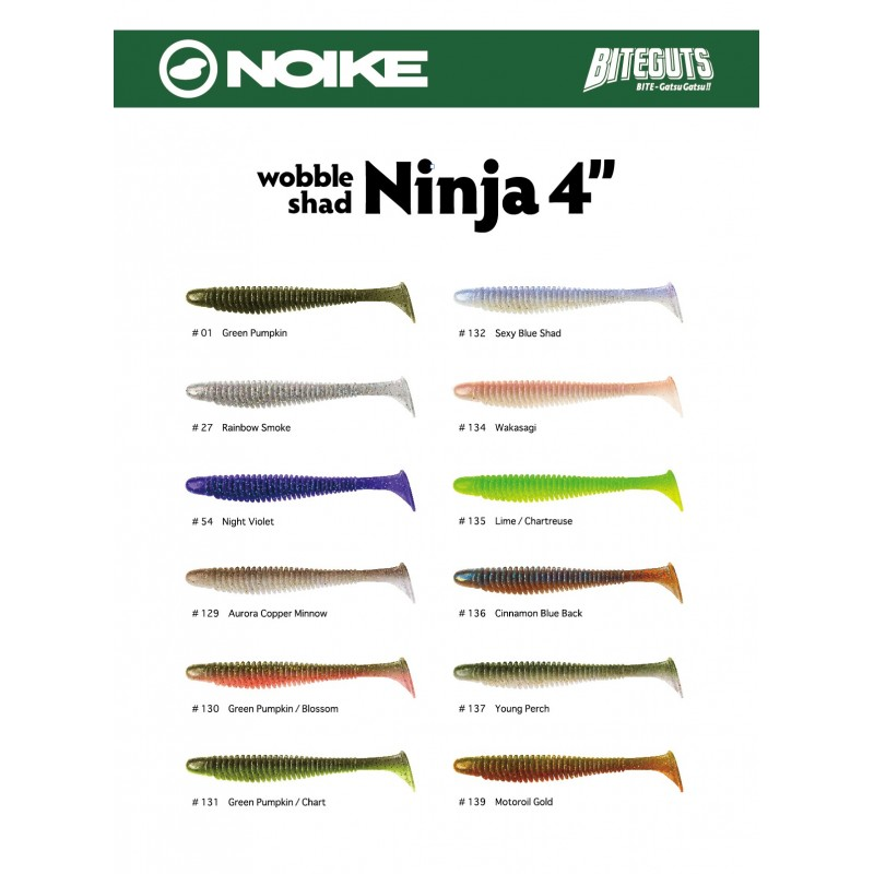 Võdik NOIKE Wobble Shad Ninja 4" (10cm) 6tk NOIKEVSN4´´