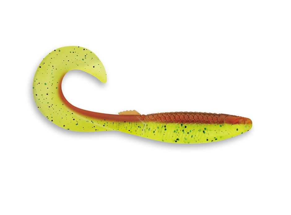 Võdik RAPALA Crushcity Curl NE 4 10cm 3pcs Motor Oil Chartreuse 153702