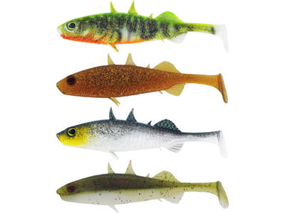Võdik WESTIN Stanly the stickleback shadtail 5,5cm 1,5g DARK WATER MIX 9 4PCS P228-991-219