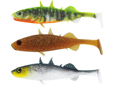 Võdik WESTIN Stanly the stickleback shadtail 9cm 7g DARK WATER MIX 10 3PCS P228-992-221