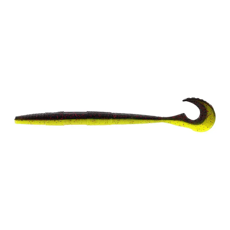 Võdik WESTIN Swimming Worm 13cm 5g Black/Chartreuse 5pcs P188-563-018